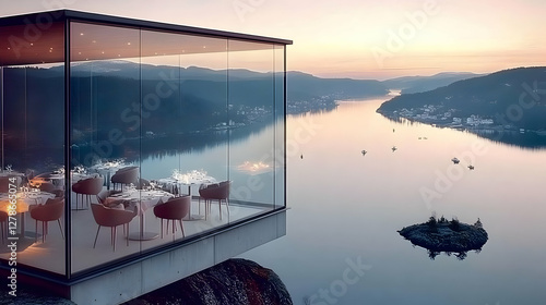 Glass Restaurant Fjord Suns...