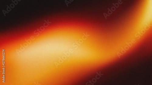 Color gradient dark grainy background, orange red gold yellow vibrant abstract on black, noise texture effect
