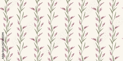 Quadro em tela cute and unique floral pattern background for covers, notes, pink backgrounds