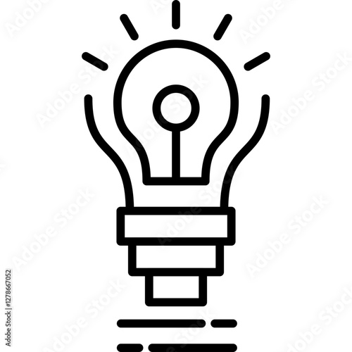 Lightbulb Icon Vector Element