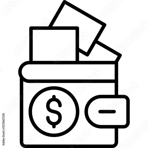 Digital Wallet Icon Vector Element