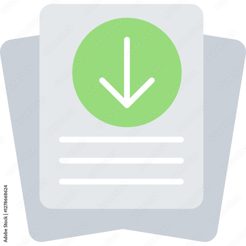 Document with Arrow Icon Vector Element Document with Arrow Icon Vector Element