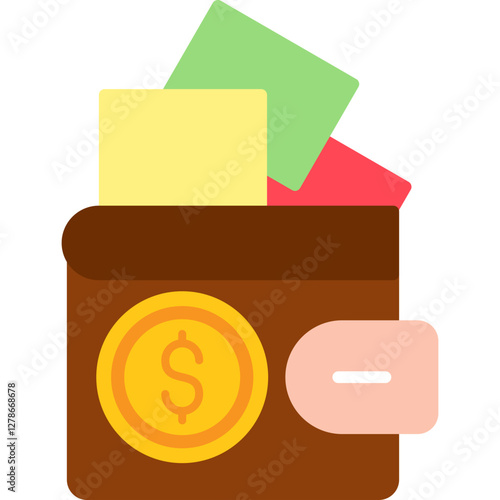 Digital Wallet Icon Vector Element