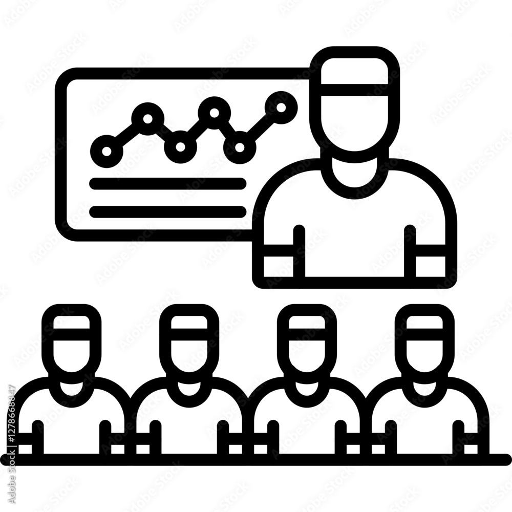 Obraz premium Presentation Icon Vector Element