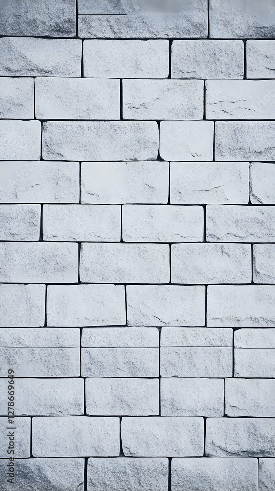 Naklejka premium White Brick Wall Background Texture