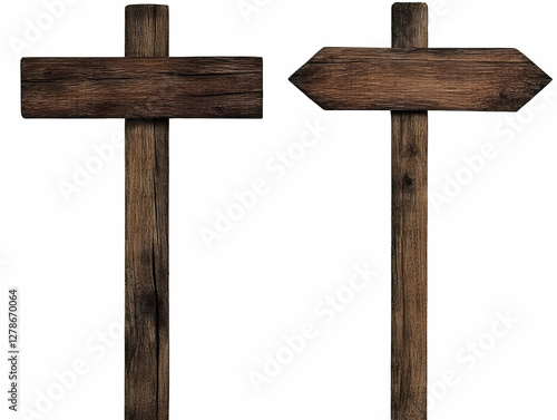 Rustic Wooden Signpost Illu...