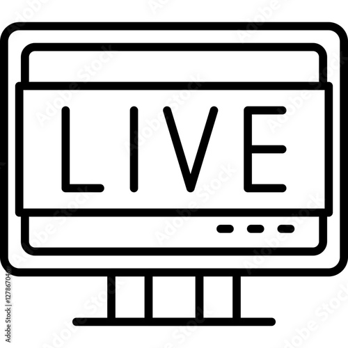 Live Stream Icon Vector Element