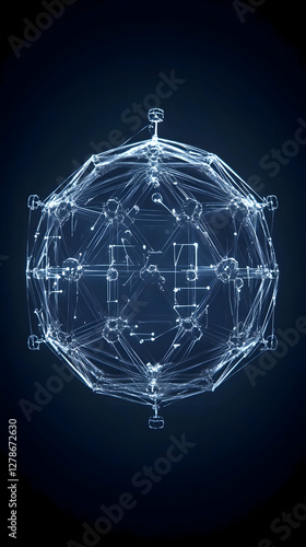Abstract 3D Network Sphere ...