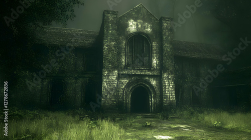 Dark Gothic Mansion 3D Render