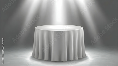 Draped Table Illustration, ...