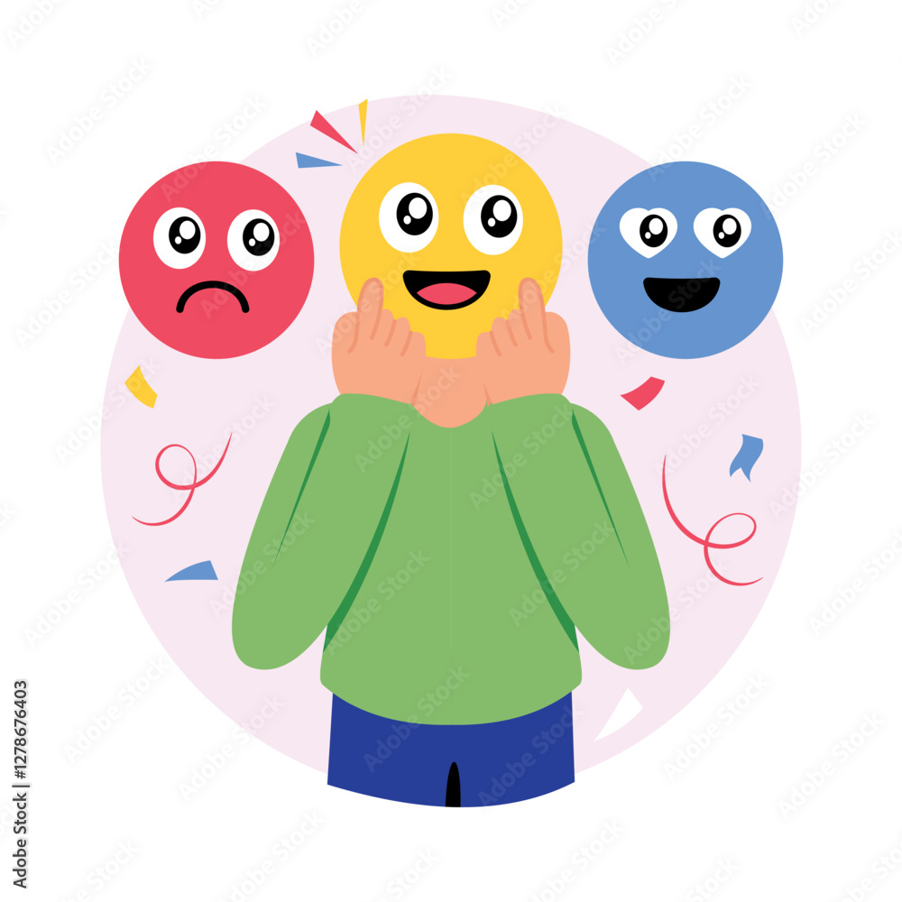 Fototapeta premium Smile Concepts Style illustrations. EPS 10 File stock illustration