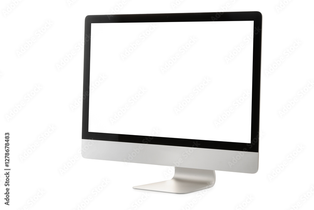 Computer monitor isolated on white. Modern technology Computer monitor isolated on white. Modern technology