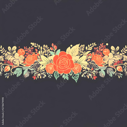 Floral Illustration Border ...