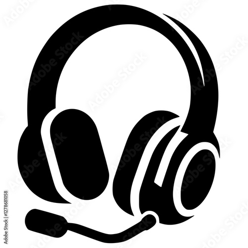 Podcast headset silhouette