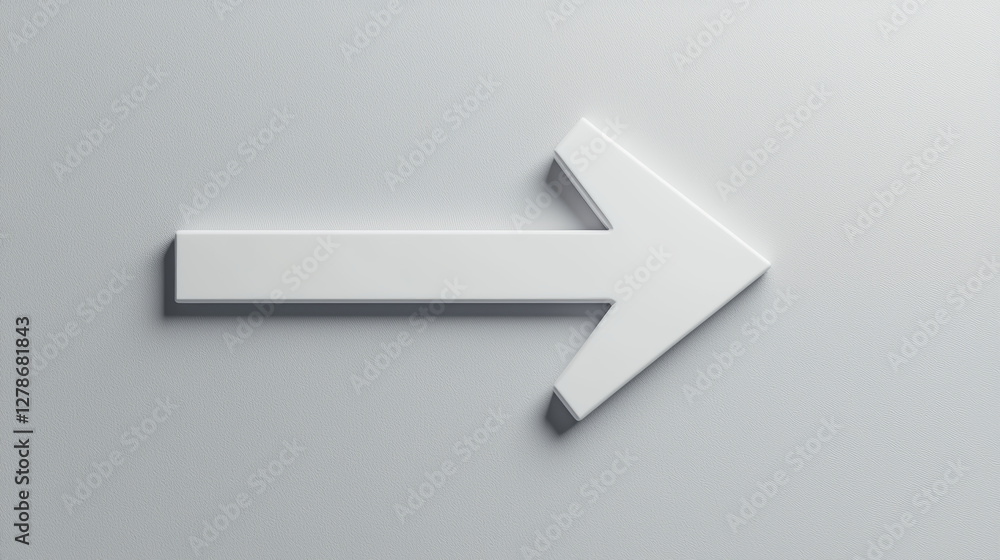 Direction shown on white simple, clean, and pointing way forward Direction shown on white simple, clean, and pointing way forward