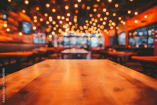 Warm Wooden Tabletop in a C...