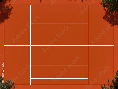 Aerial View Tennis Court 3D...