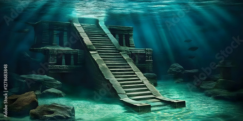 Submerged Staircase: Underw...