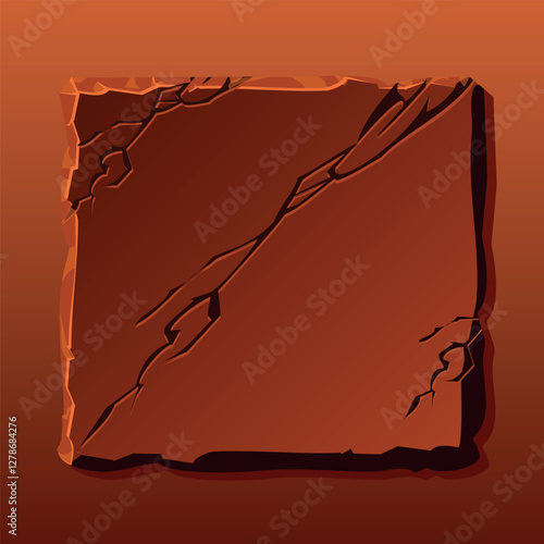 Brown Cracked Stone Texture with Rough and Rugged Surface