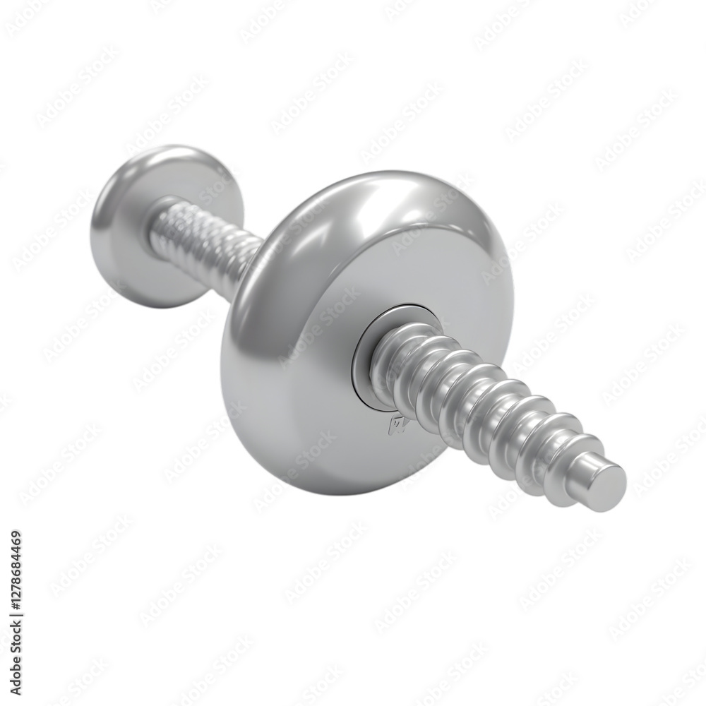 Detailed view of a shiny metal screw showcasing precision engineering and industrial design principles, isolated against a black backdrop Detailed view of a shiny metal screw showcasing precision engineering and industrial design principles, isolated against a black backdrop