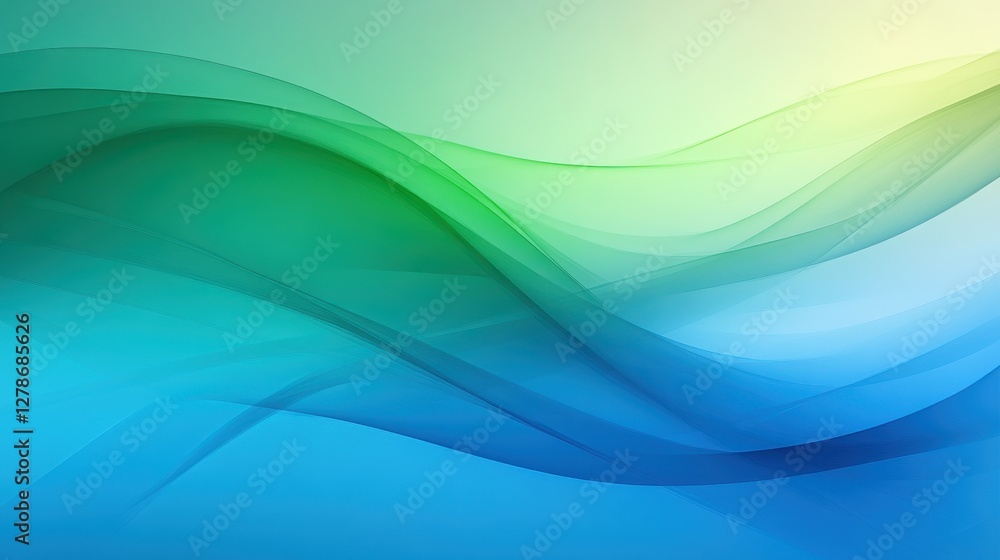 A vibrant abstract background featuring smooth, flowing waves in shades of blue and green, evoking a sense of tranquility and harmony. A vibrant abstract background featuring smooth, flowing waves in shades of blue and green, evoking a sense of tranquility and harmony.