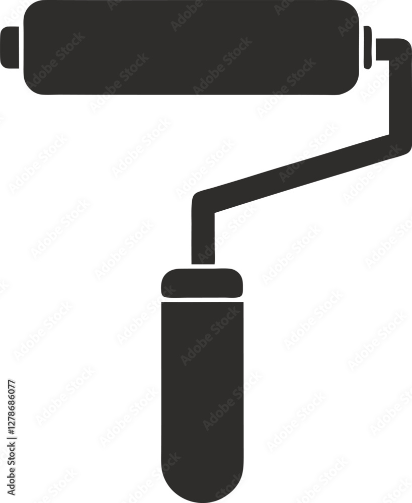 Mini paint roller silhouette vector. Mini paint roller silhouette vector.