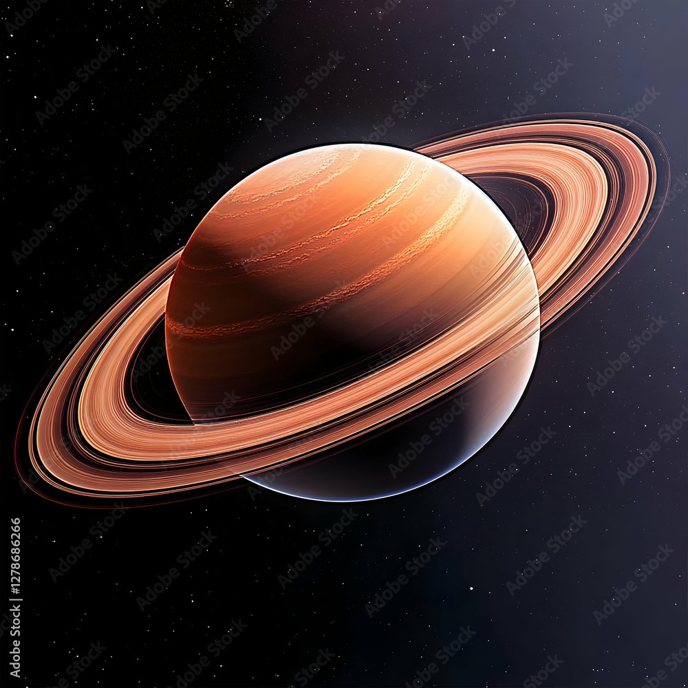Ringed Planet 3D Illustration Ringed Planet 3D Illustration
