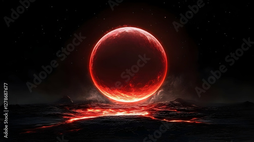 Fiery Planet Illustration