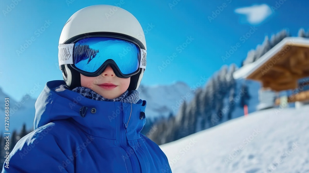 Adventure awaits through snowboarder’s goggle lenses Adventure awaits through snowboarder’s goggle lenses