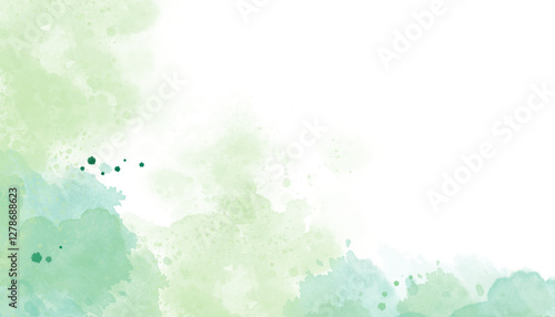 green watercolor background png