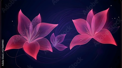 Abstract Floral Illustration