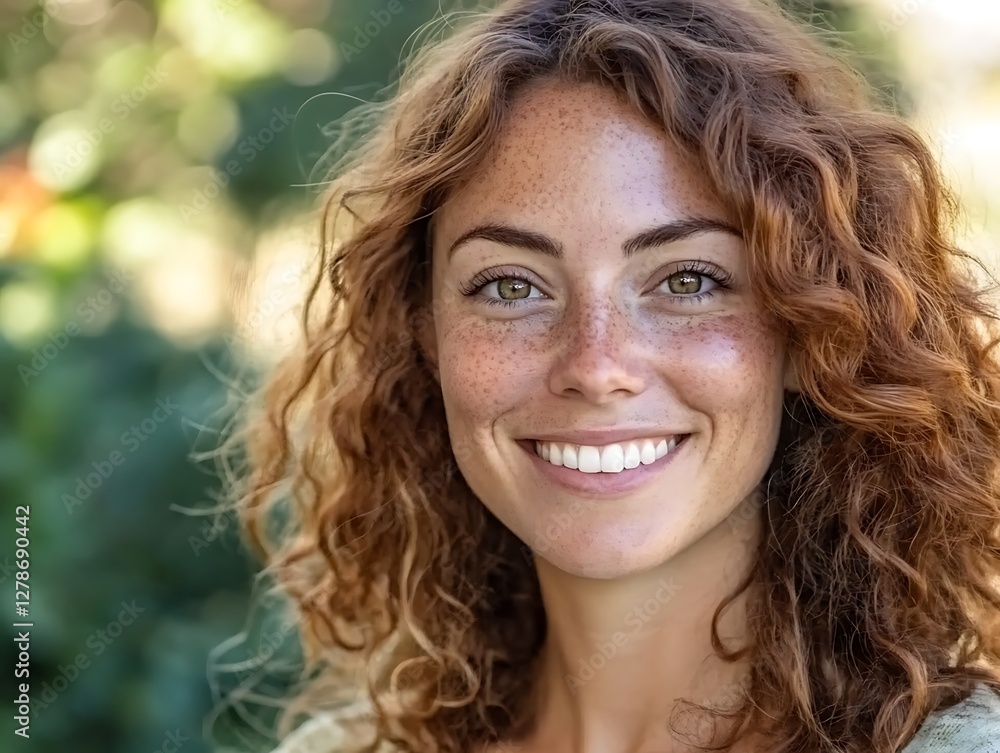 Woman Smiling Outdoors Portrait Woman Smiling Outdoors Portrait