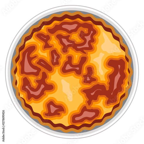 quiché top view, Quiche Lorraine Top View.