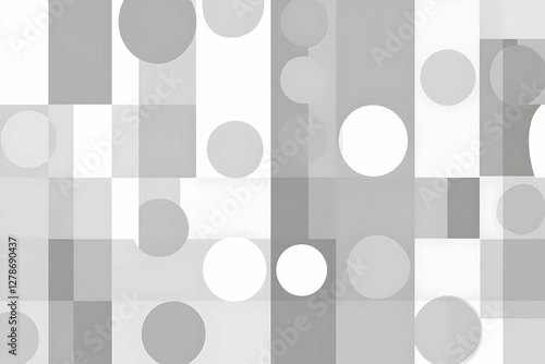 Abstract Gray Circles and S...