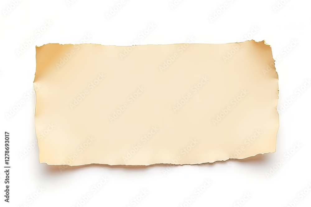 Aged Torn Paper Texture Isolated on White Background Aged Torn Paper Texture Isolated on White Background