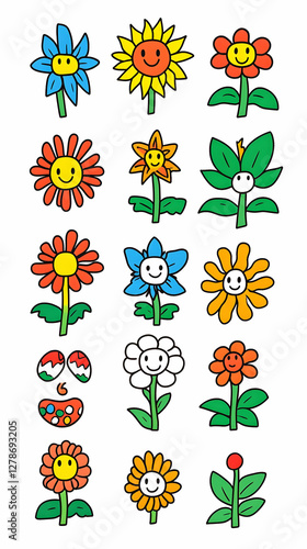 Happy Flower Illustration C...