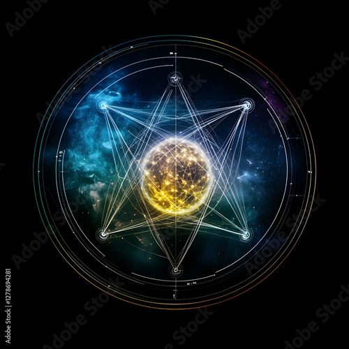 Cosmic Geometry Abstract Ba...