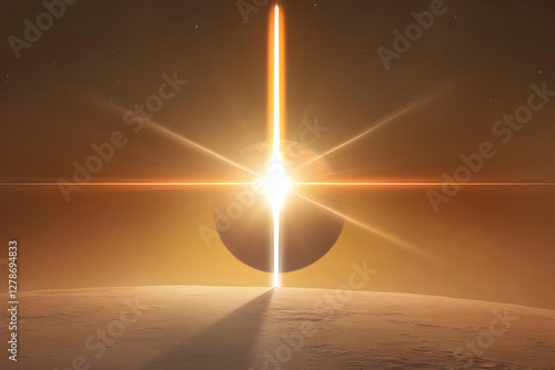 Golden Planet Sunrise Illus...