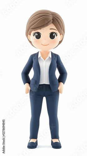3D Cartoon Businesswoman Il...