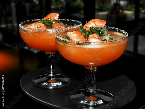 Shrimp Cocktail Drinks, Two...