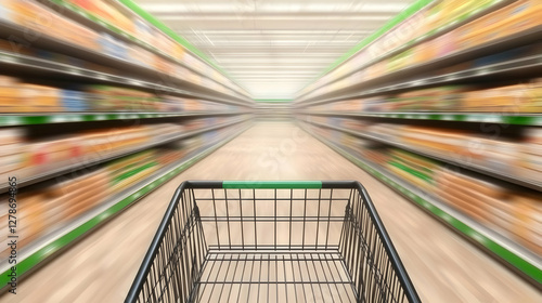 Grocery Shopping Cart Speed...