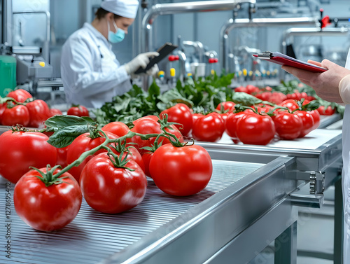 Factory Tomatoes Production...