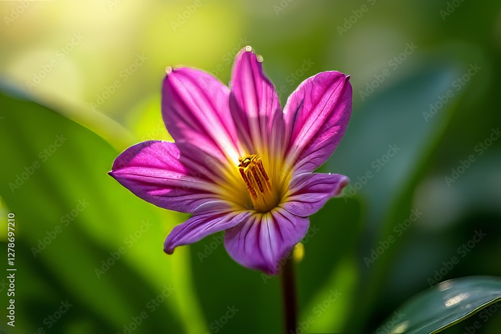 Close-up of a Beautiful Purple Flower in Nature Close-up of a Beautiful Purple Flower in Nature
