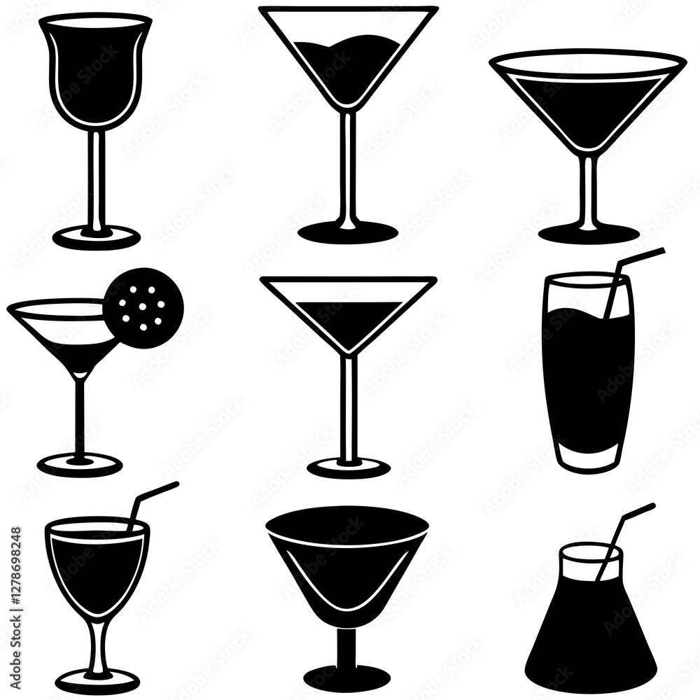 set of cocktails set of cocktails