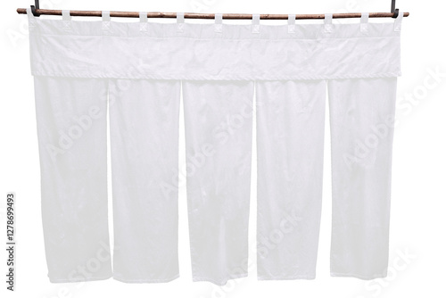 Obraz na płótnie white vertical fabric Japanese style door and window flag with waving texture isoalate white background w salonie