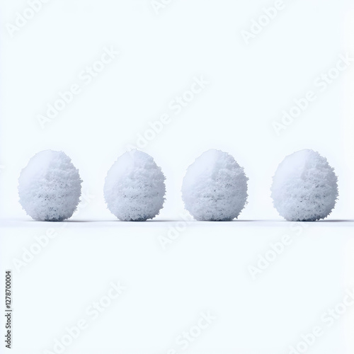 Snowy Eggs 3D Illustration