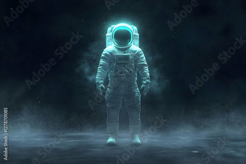 Astronaut in Space 3D Illus...