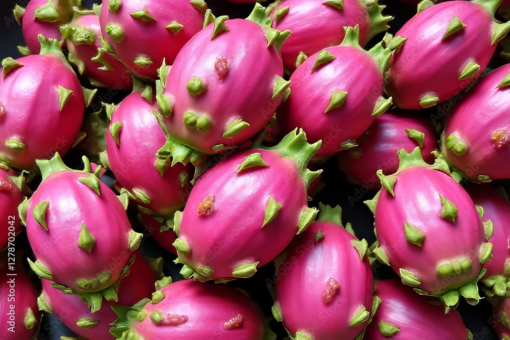 Fototapeta premium Close Up of Fresh Pink Dragon Fruits