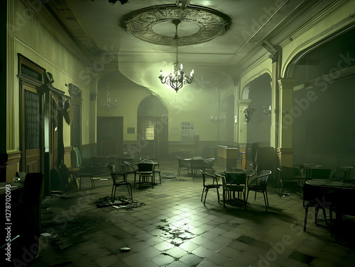 Desolate Hallway 3D Illustr...
