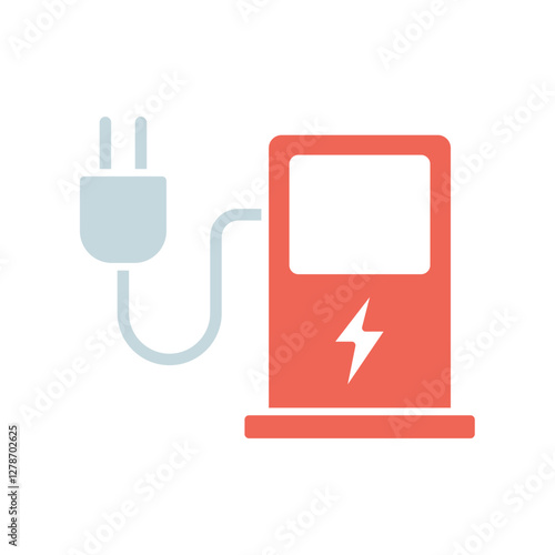 Icon a charging station, isolated against a clean background.